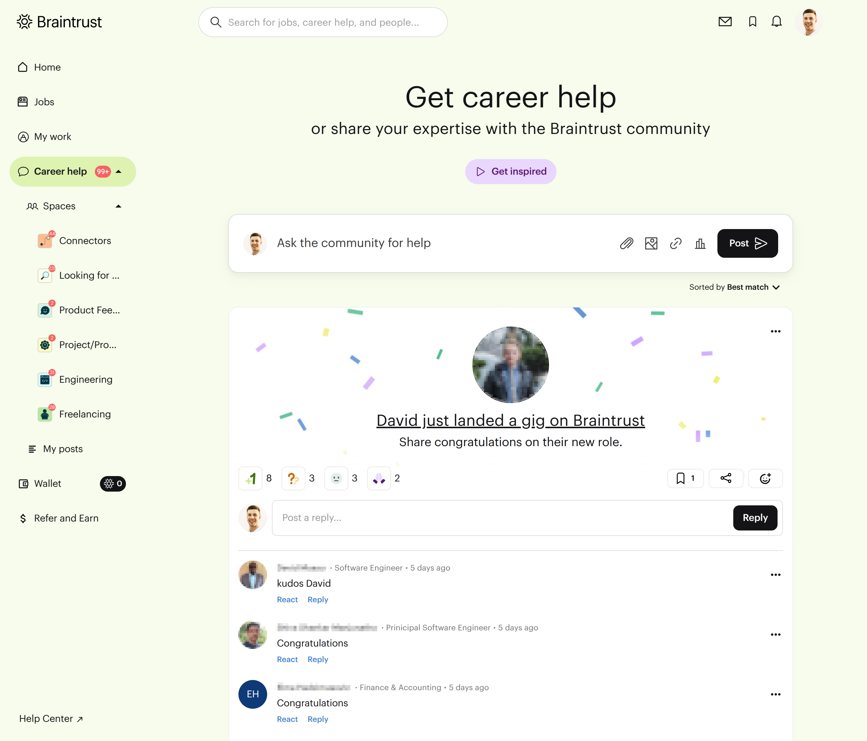 Braintrust Career Help