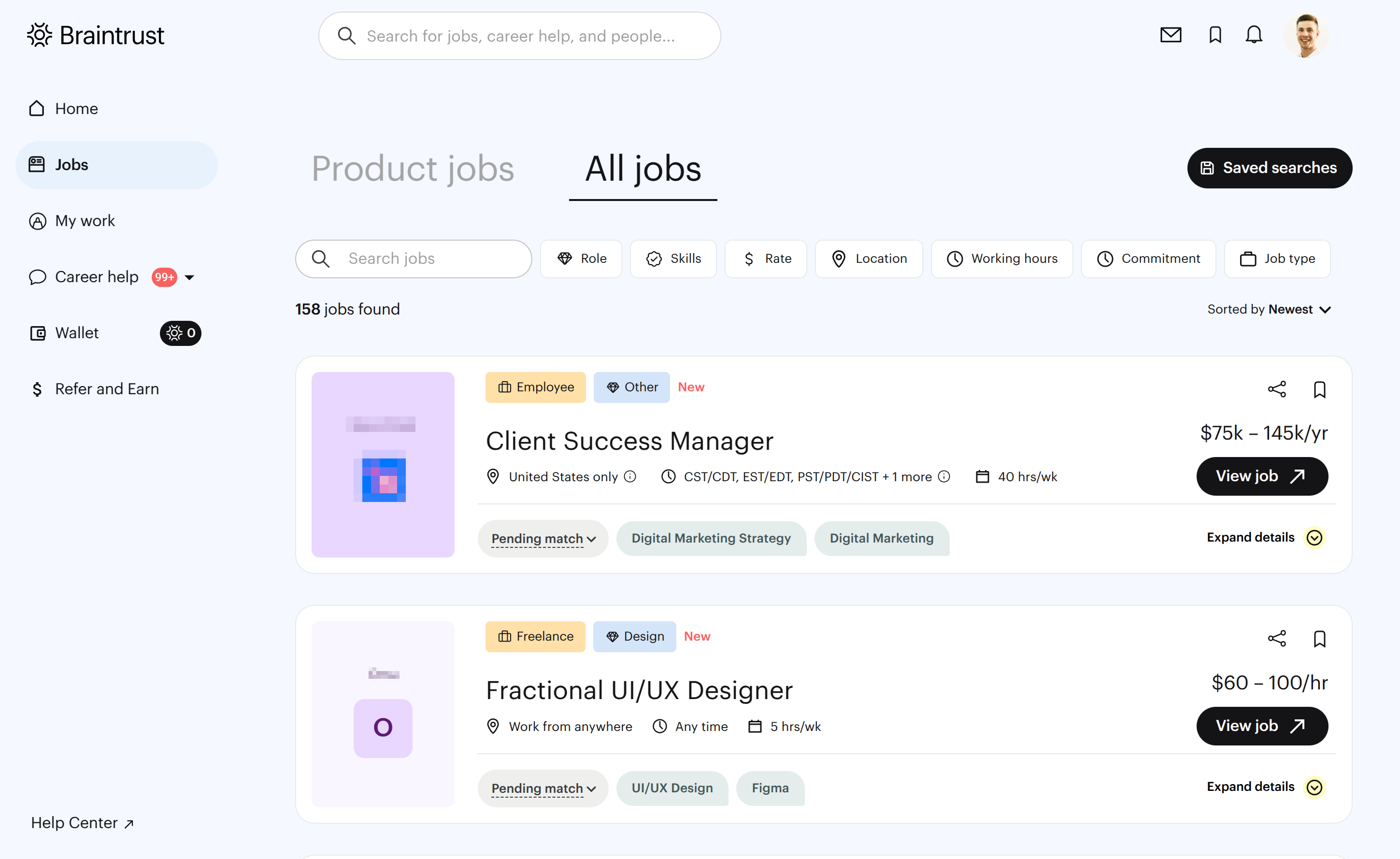Braintrust - Jobs Platform